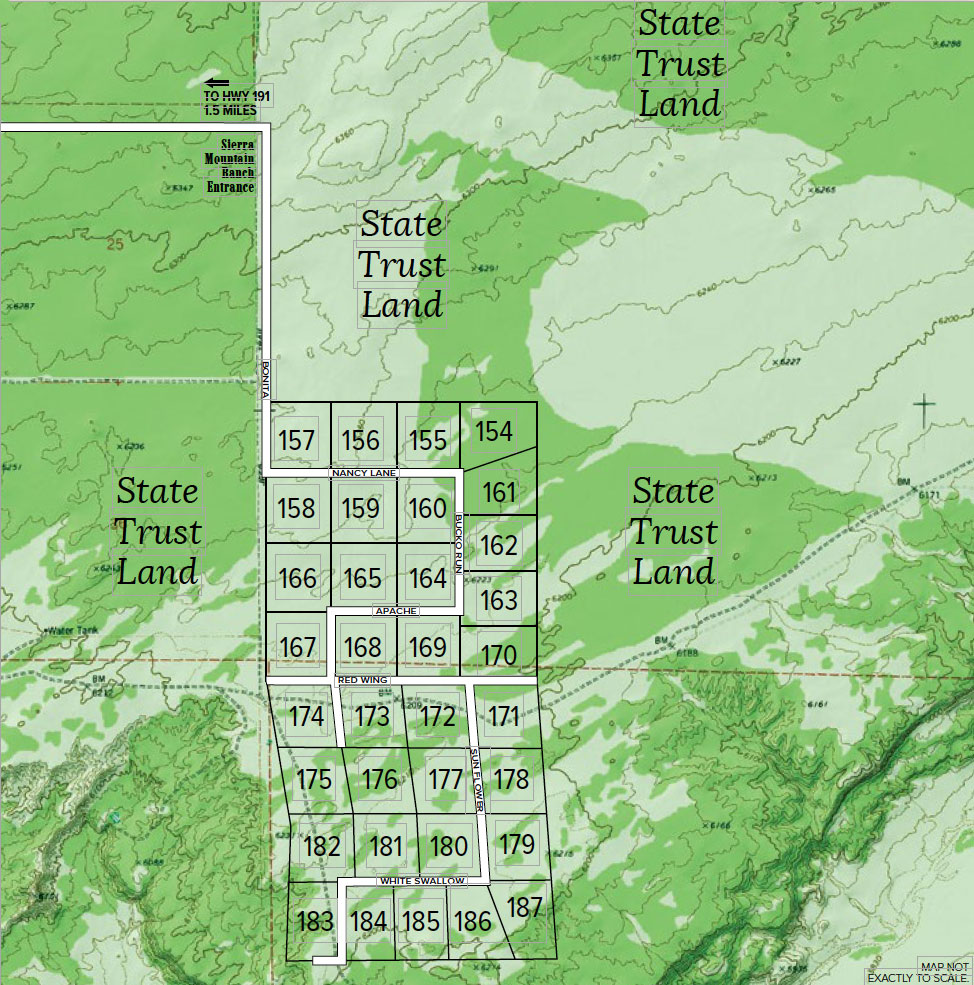Ranch Map for Sierra Mountain Ranch