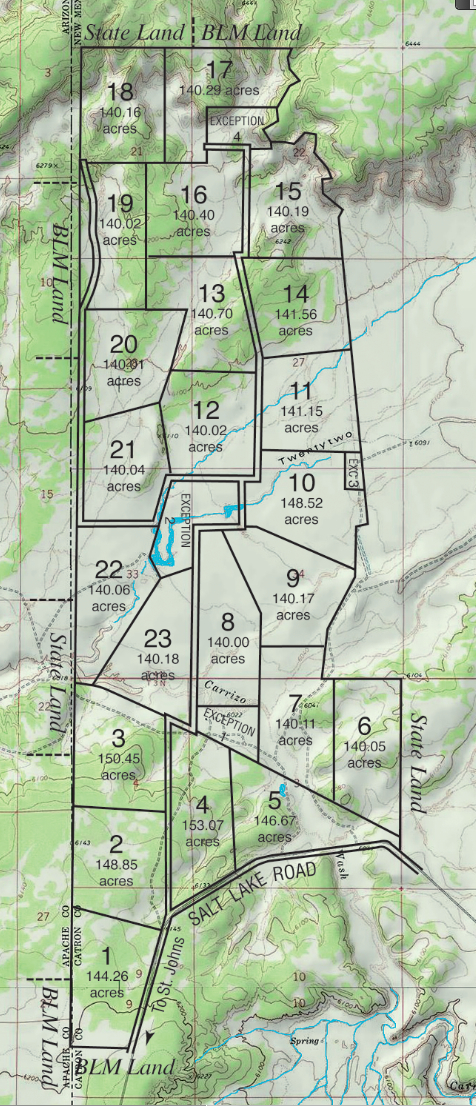 Antelope Meadows Ranch for Sale - Topo Map